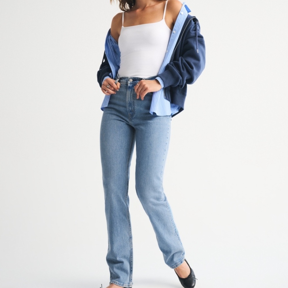 Abercrombie & Fitch Light Blue Straight Leg Jeans 16L